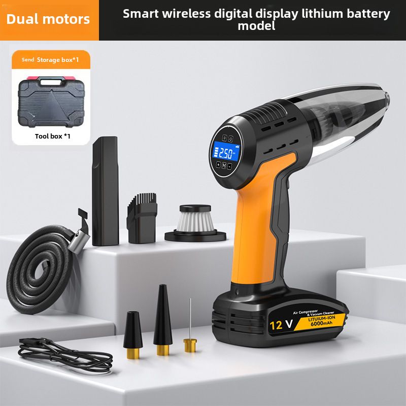 Multifunctional high-power car four-in-one air pump household wireless vacuum cleaner handheld portable pump_autovado.com