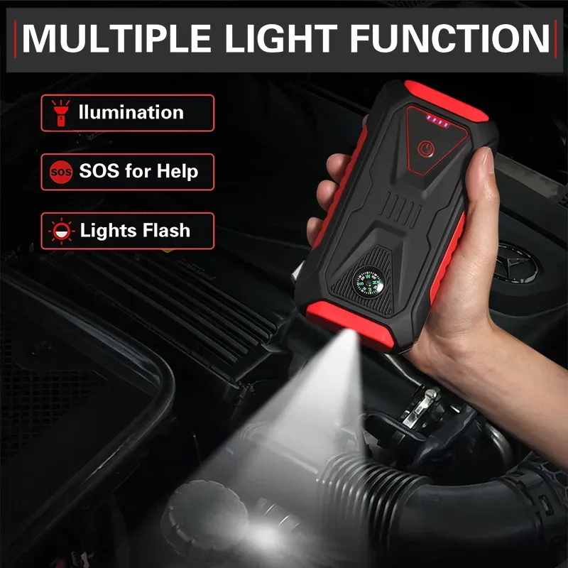 Portable Car Jump Starter 2000A Peak 28000mAh Vehicle Battery Starting Tools Multifunctional Emergency Outdoor Mobile_autovado.com
