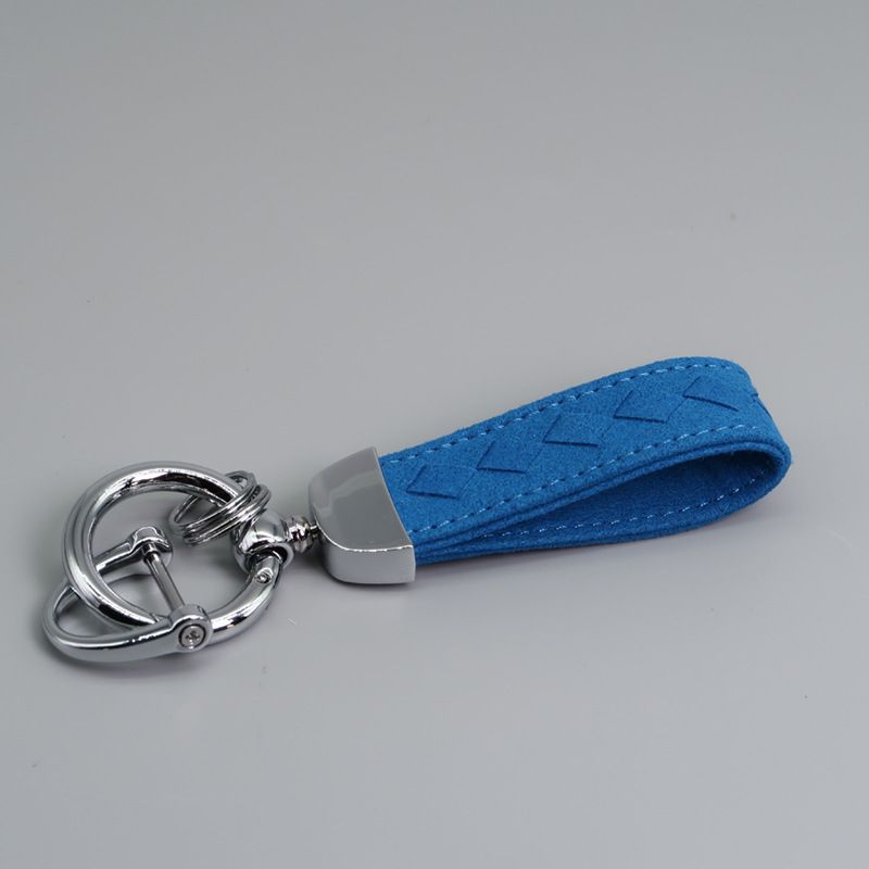 Creative Microfiber Hand Woven Leather Car Keychain Pendant Car Anti Lost Suede Keychain_autovado.com