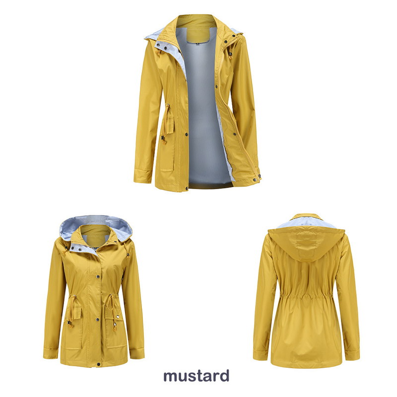 Women's Clothing new autumn and winter detachable hood windbreaker women women's clothing large size women's jacket raincoat_autovado.com