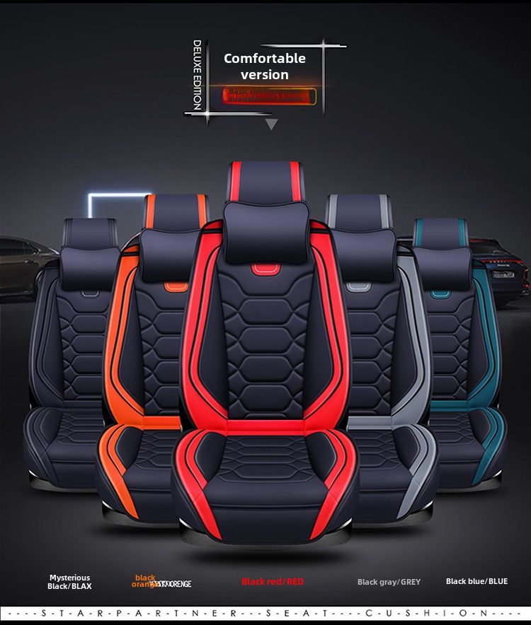 All-inclusive 9D leather car seat cover four seasons fashion sports seat cover New interior supplies_autovado.com