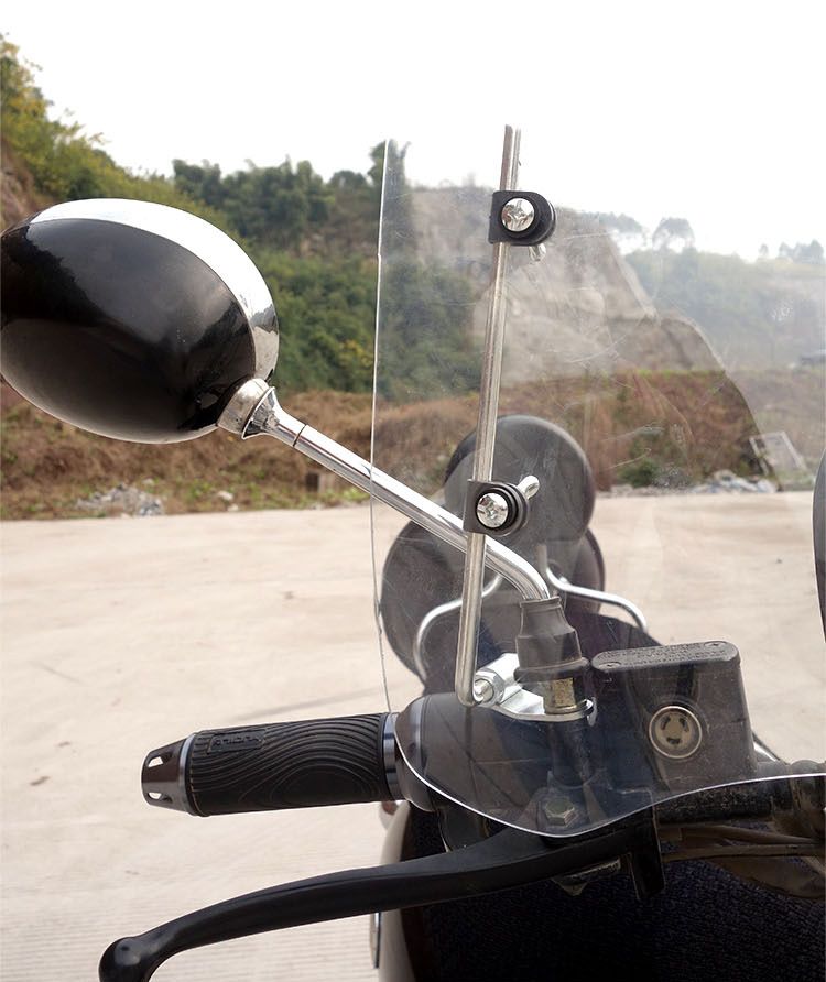 Lingying Large PC Electric Scooter Front Windshield Transparent HD Motorcycle Windscreen Suitable For All Seasons_autovado.com