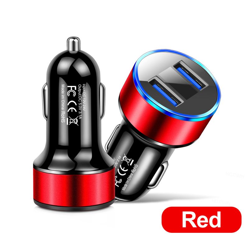 One To Two Cigarette Lighter Fast Head Multifunctional Flash Charging Aluminum Alloy LED Digital Display Car Charger_autovado.com