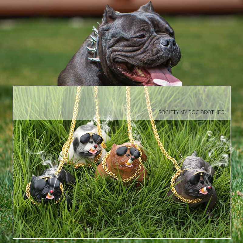 Bull Terrier Personality Creative Interior Sedan Dashboard Decoration High-end Car Accessories_autovado.com