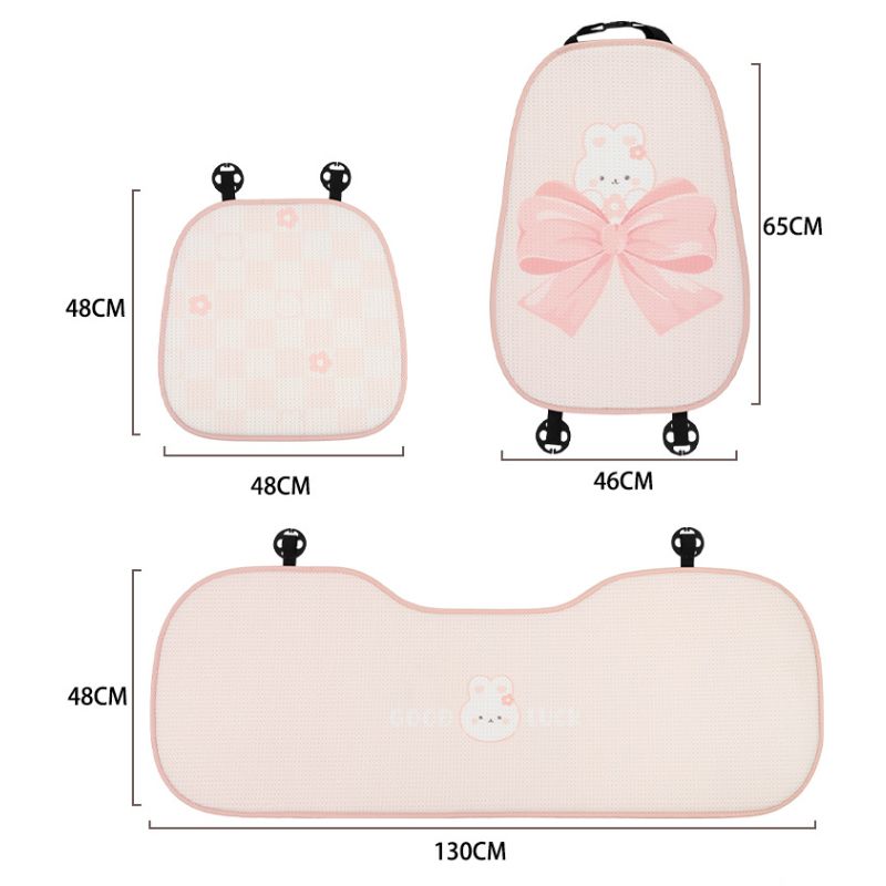 Cute Cartoon Women's Seat Cover Universal Anto Interior Accessories Fashion Anti Slip Breathable Girl Car Cushion Covers_autovado.com