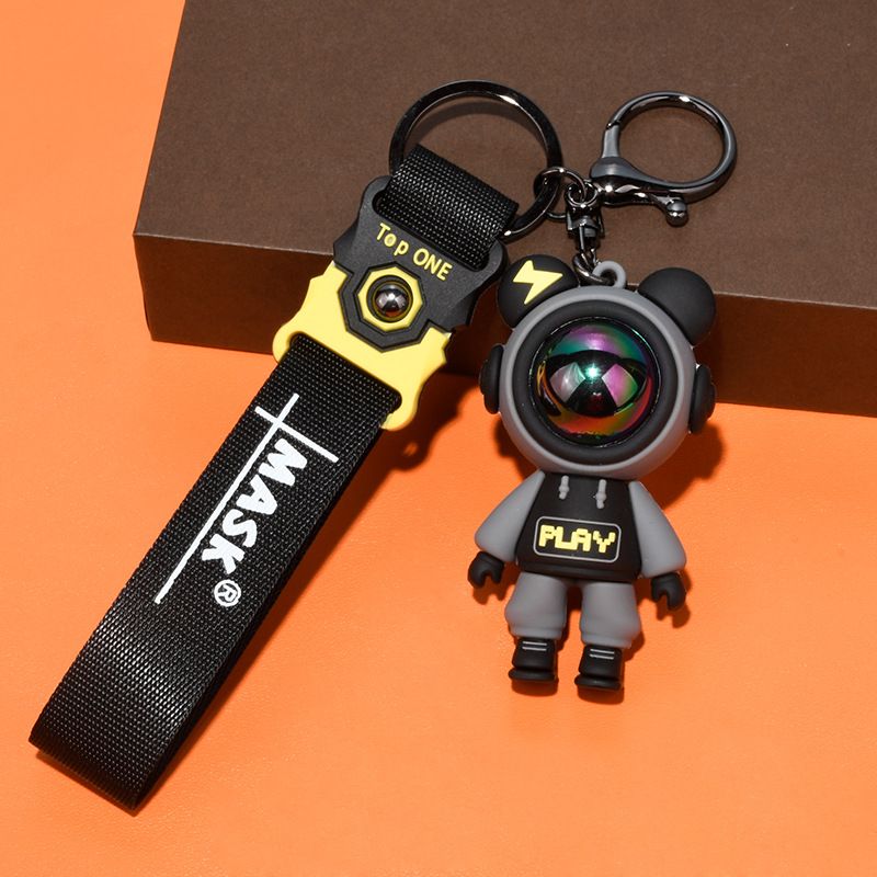 Fashionable Lightning Bear Keychain Key Accessories Metal Ring Keychain Student Stationery Bag Decoration Keychain_autovado.com