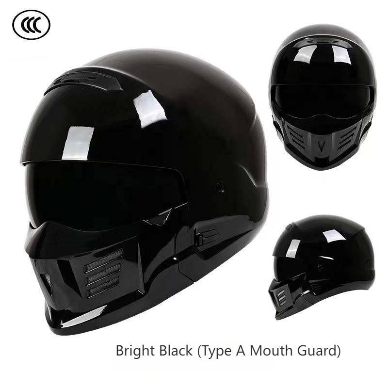 DOT & 3C Certified Retro Motorcycle Half Helmet With Bluetooth – Samurai Black Scorpion Design – Vintage Harley Style For Men_autovado.com