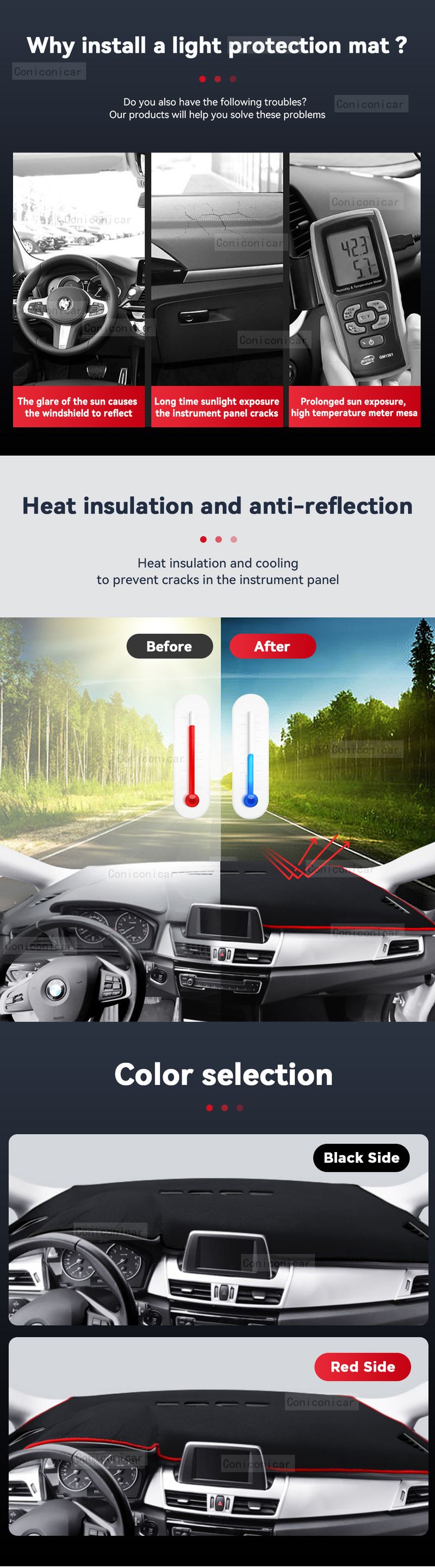 For CHERY TIGGO 8 Pro Max 2024 Car Dashboard Cover Mat Non-slip Sun Shade Cushion Protective DashMat Pad Interior_autovado.com