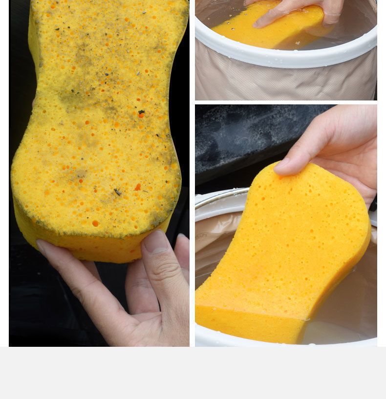Car Large Size, Sponge, Water Absorbing, Thickened Honeycomb Sponge Block, Washing Tool, Car Cleaning Tool_autovado.com