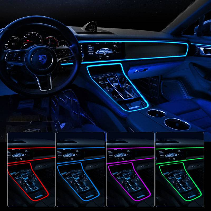EL cold light guide car atmosphere light bar car atmosphere light universal model _autovado.com
