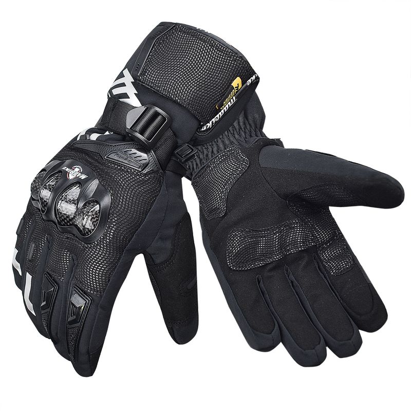 MADBIKE Winter Motorcycle Touchscreen Waterproof Drop-proof Warm Riding Off-road Thickened Long Carbon Fiber Gloves_autovado.com