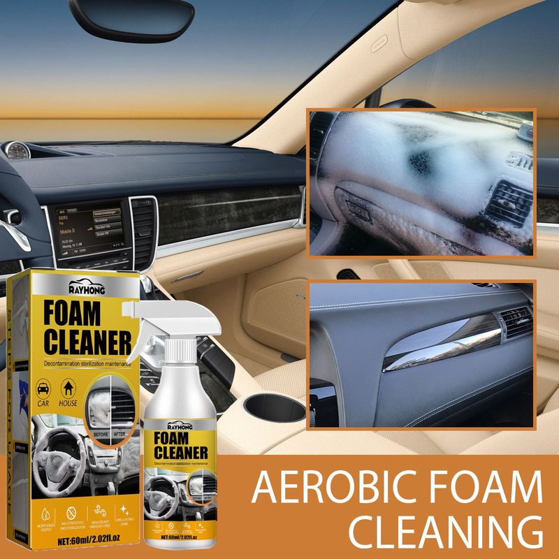 Car Interior Foam Cleaner Wash Free Decontamination Seat Ceiling Instrument Panel Foam Cleaner_autovado.com