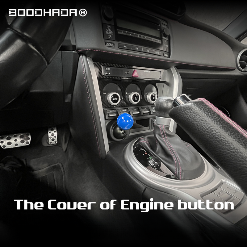 【】Liquid Cat X BOODHADA Full Metal Ball Lever Car One-Key Start Button Rocker Cover_autovado.com