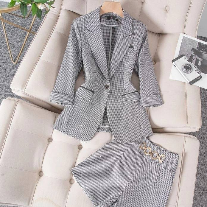 Women's Clothing casual trousers, high-end diamond suit shorts, two-piece suit_autovado.com