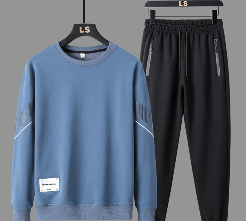 Men's Clothing Wholesale price! Sports casual suits for men, new style for spring and autumn, loose running and fitness clothes, two pieces_autovado.com