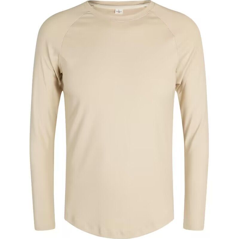 Men's Clothing Long-Sleeved Sports T-Shirt Cotton Training Suit Casual Thin Top Running Fitness Bottom_autovado.com