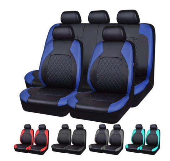 Car seat cover single line quilted bracket leather pu leather_autovado.com