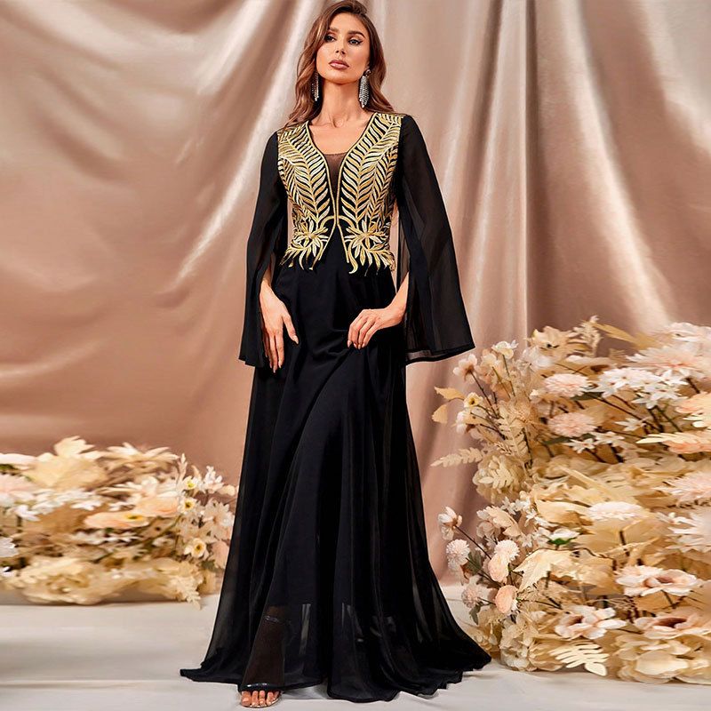 New Year Mom dress dress Embroidery dress Bridesmaid evening dress_autovado.com
