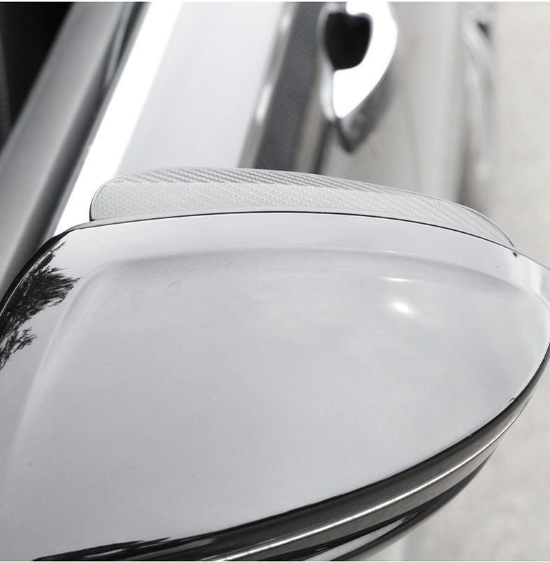 New Carbon Fiber Car Rearview Mirror Eyebrows (2-piece Set), One Pair Of Reverse Mirrors, Sun And Rain Shields_autovado.com
