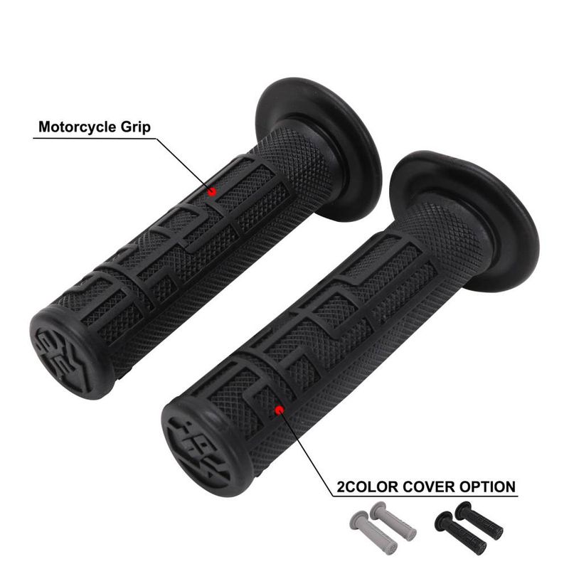 Rubber Grip Handlebar Cover For X/S Off-Road E-Bikes - Non-Slip, Shock-Absorbing, Comfortable Ride (Black/Gray, 12x5.3x5.3cm)_autovado.com