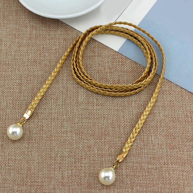 HOT New Female Chain Thin Belt Simple Decoration Tie With Dress Long Waist Rope Knotted Vintage Dresses String Waistband_autovado.com