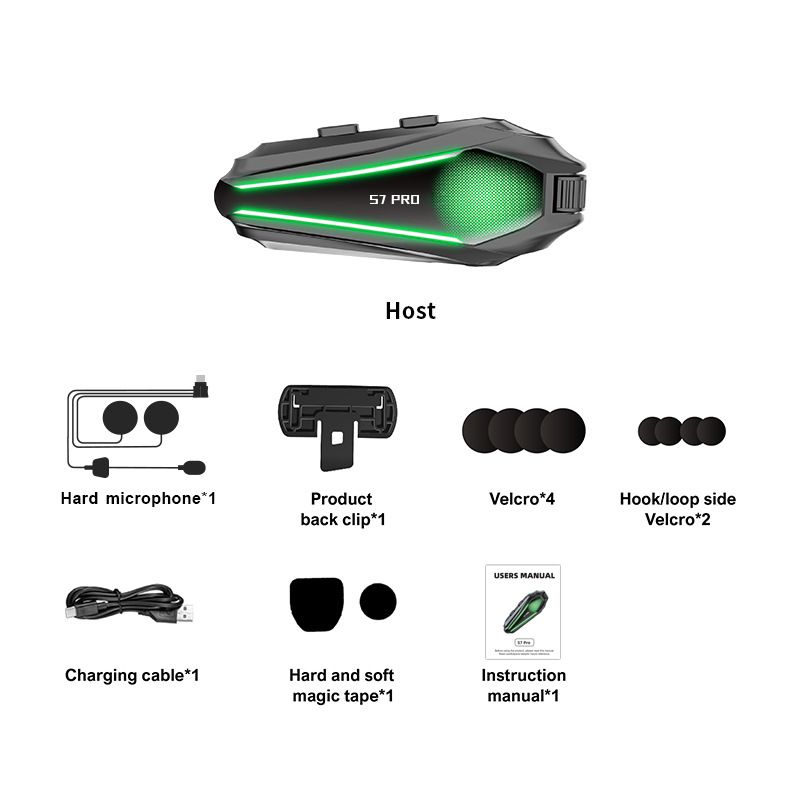 S7 External Helmet Bluetooth High Sound Quality Waterproof Anti-Freeze Noise Reduction Team Riding Intercom Headset_autovado.com