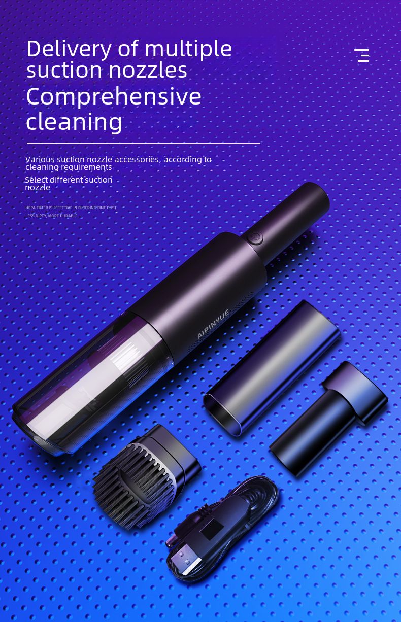 Car Wireless Vacuum Cleaner Car Handheld Portable Vacuum Appliance High Power Mini Small Car Home Dual Use_autovado.com