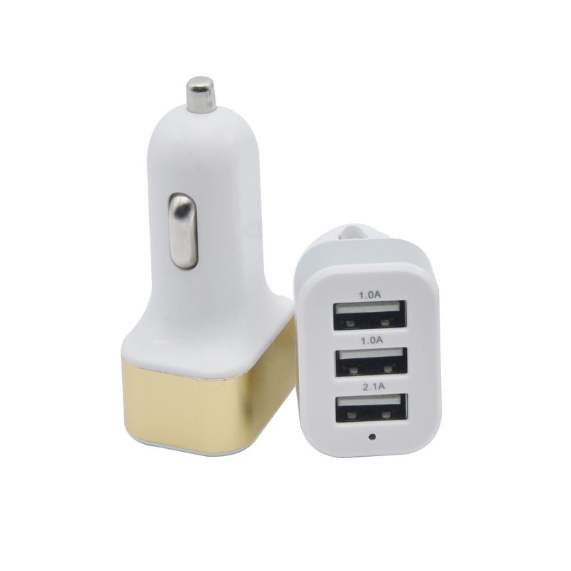 1A 3USB Square With Aluminum Alloy Mobile Phone Charger, Car Charger_autovado.com