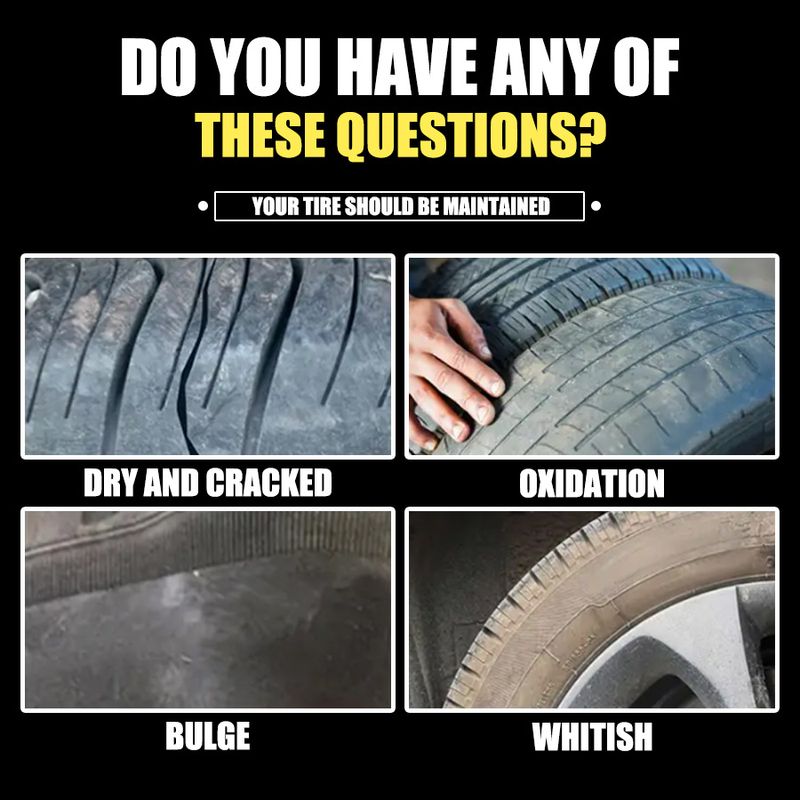 Ryekew Car Maintenance Polishing Stain Removal Renewal Blackening Brightening Water Repellent Tire Coating Cream_autovado.com