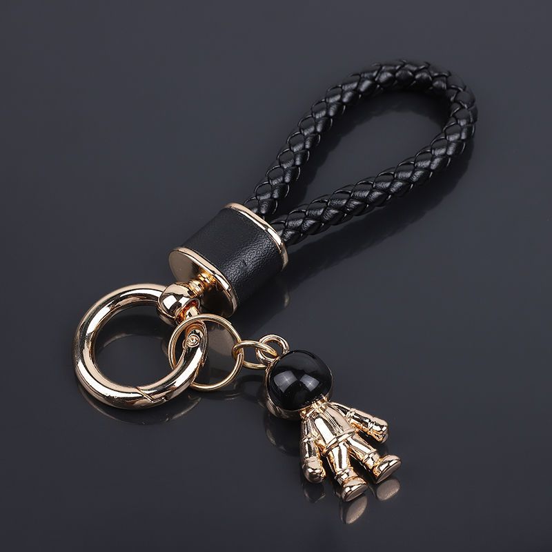 Car Key Chain Pendant Women's Men's High End Personality Creative Braided Leather Car Key Chain Cute Ins Internet Celebrity_autovado.com