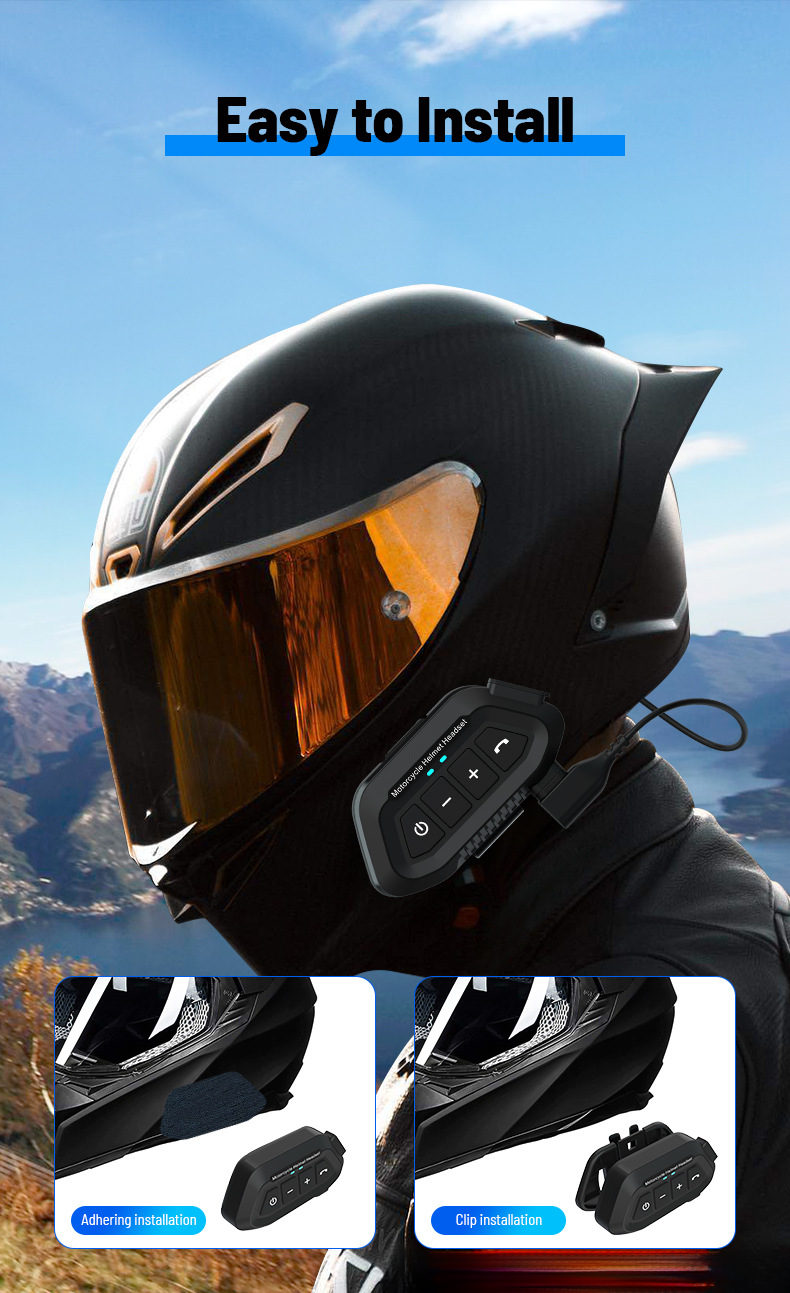 LX2 Motorcycle Waterproof Rider Wireless 5.3 Helmet Bluetooth Earphones_autovado.com