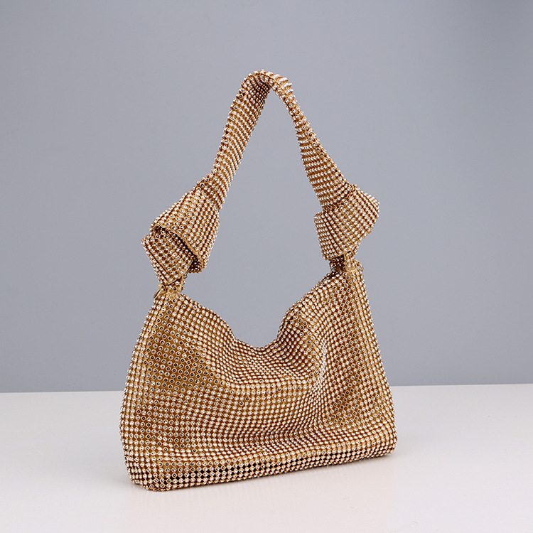 Internet celebrity popular rhinestone handbag dinner bag ladies dress versatile bag European and American banquet evening bag_autovado.com