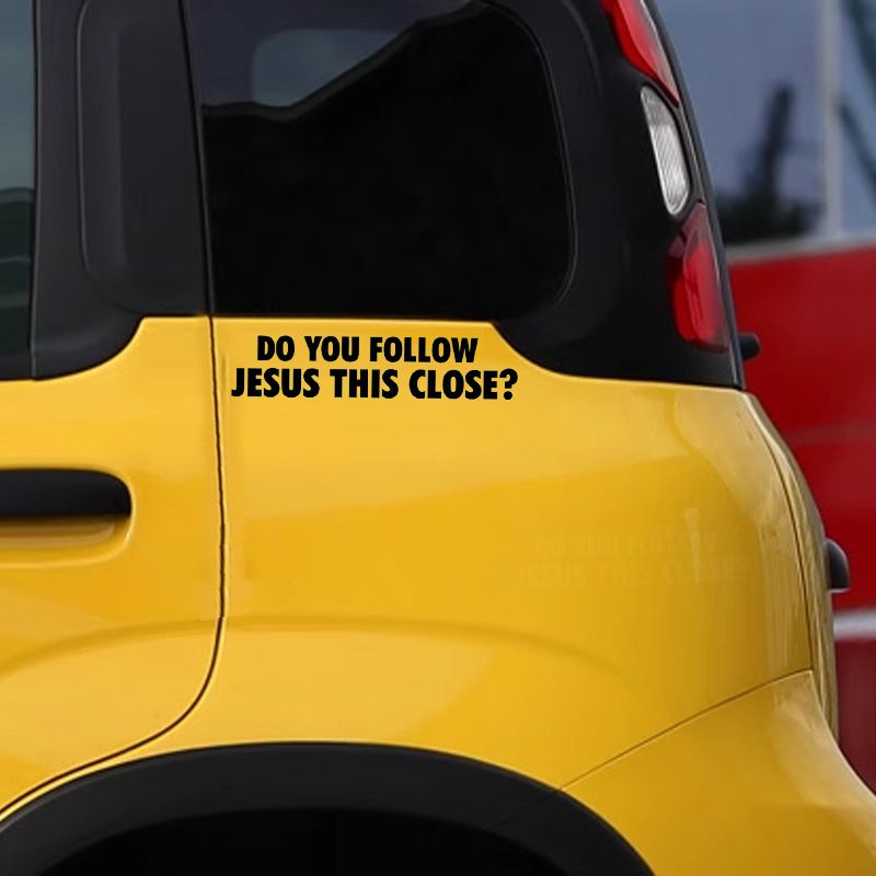 FOLLOW JESUS Follow Jesus English car sticker scratch cover sticker waterproof car body decoration_autovado.com