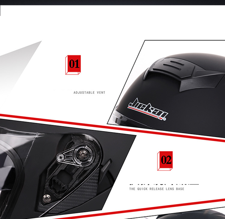 Double lens helmet Motorcycle helmet Electric bike helmet commuter motorcycle helmet_autovado.com