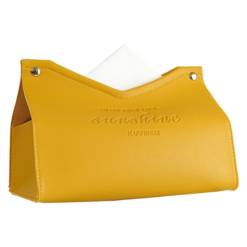Modern Leather Tissue Box – V-Cut Desktop Holder (Minimalist & Durable)_autovado.com