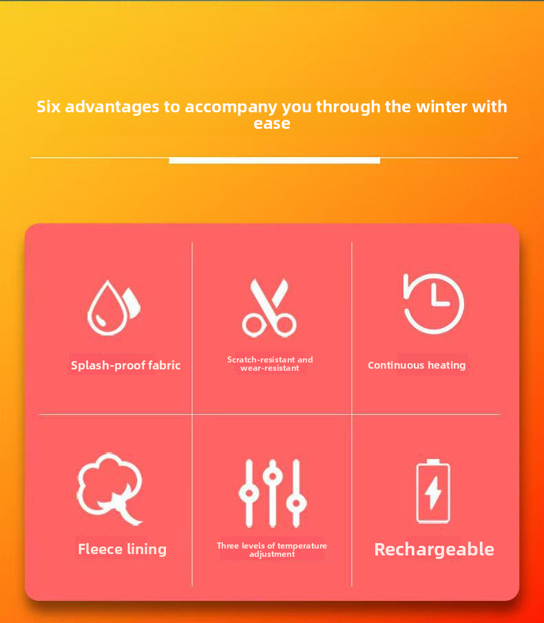 Kangre 7.4V Lithium Battery Rechargeable Gloves Motorcycle Heating Three-Level Temperature Adjustment Electric Warm_autovado.com