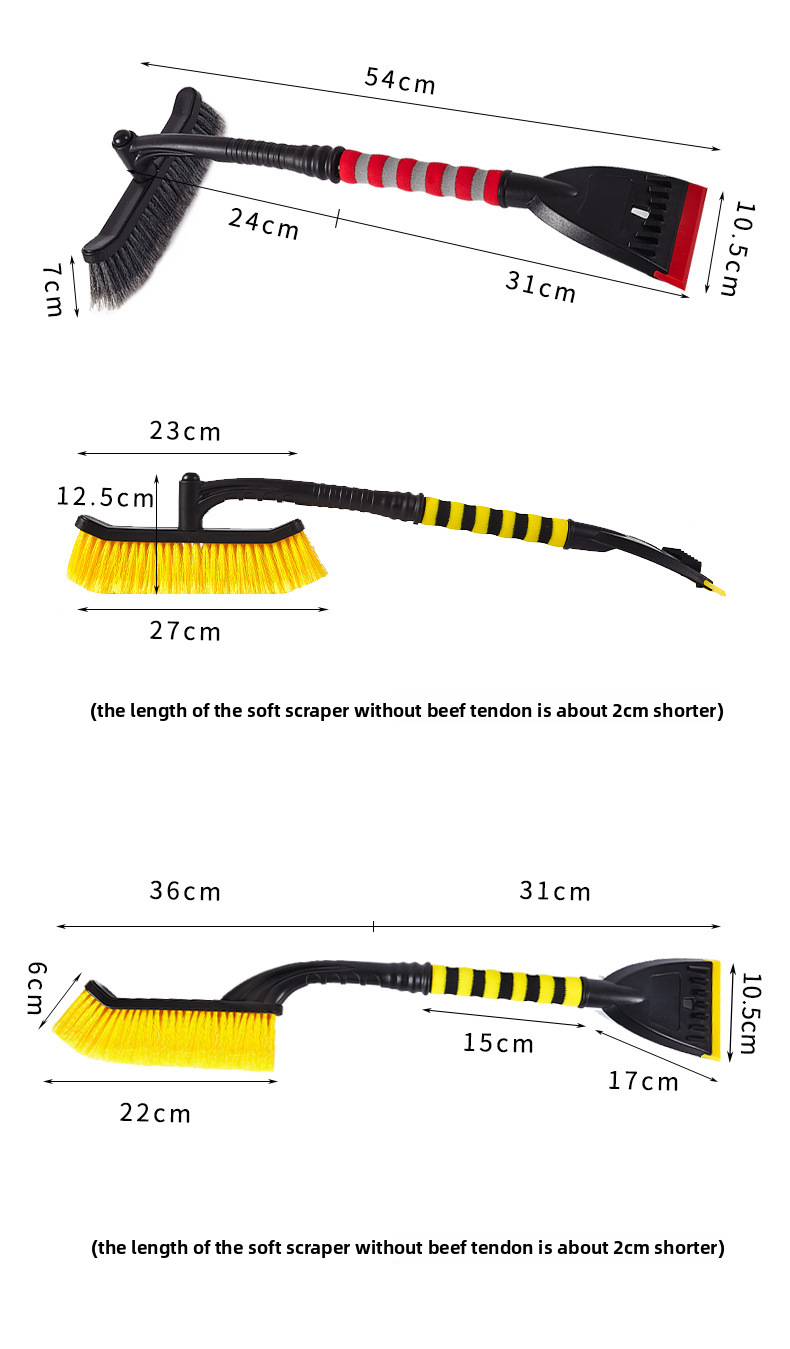 Car Detachable Car-mounted Ice Scraper Brush Winter Tool Rubber Snow Removal Shovel_autovado.com