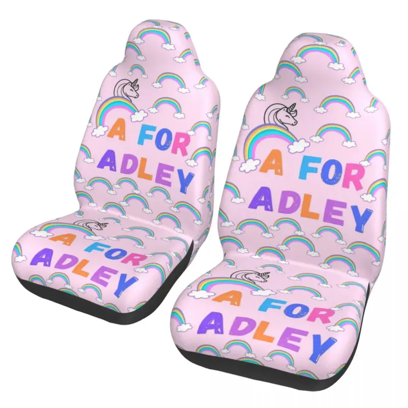 Pink A For Adley Universal Cover Waterproof AUTOYOUTH Cartoon Seat Mat Fabric Car Accessories_autovado.com