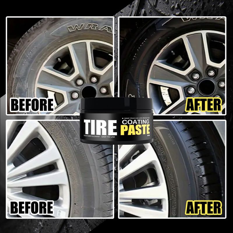 Ryekew Car Maintenance Polishing Stain Removal Renewal Blackening Brightening Water Repellent Tire Coating Cream_autovado.com