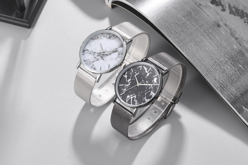 fashion marbling men's watch men's watch with mesh quartz watch men's watch_autovado.com