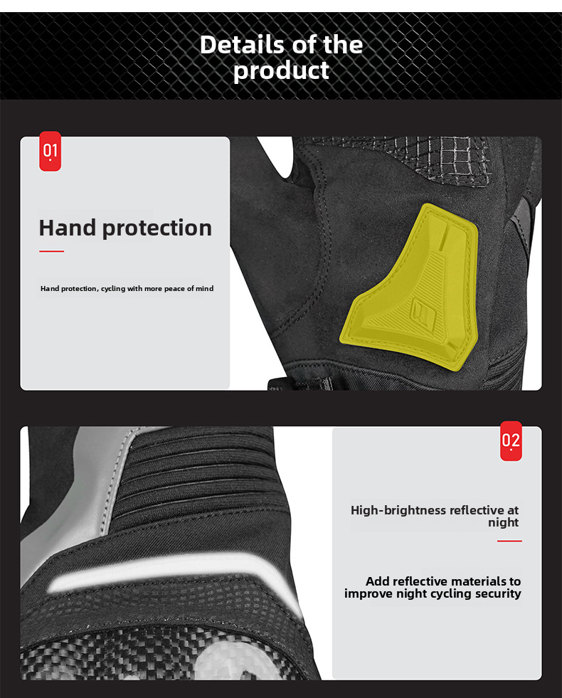 OnesAgain Motorcycle Winter Riding Gloves Men Long Waterproof Windproof Warm Women Rider Motorbike Anti-drop_autovado.com