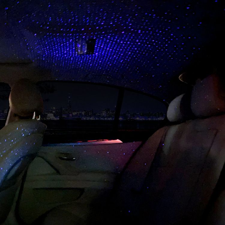 Dual color starry sky USB ambient interior projection light, car roof full of stars, laser rhythm light_autovado.com