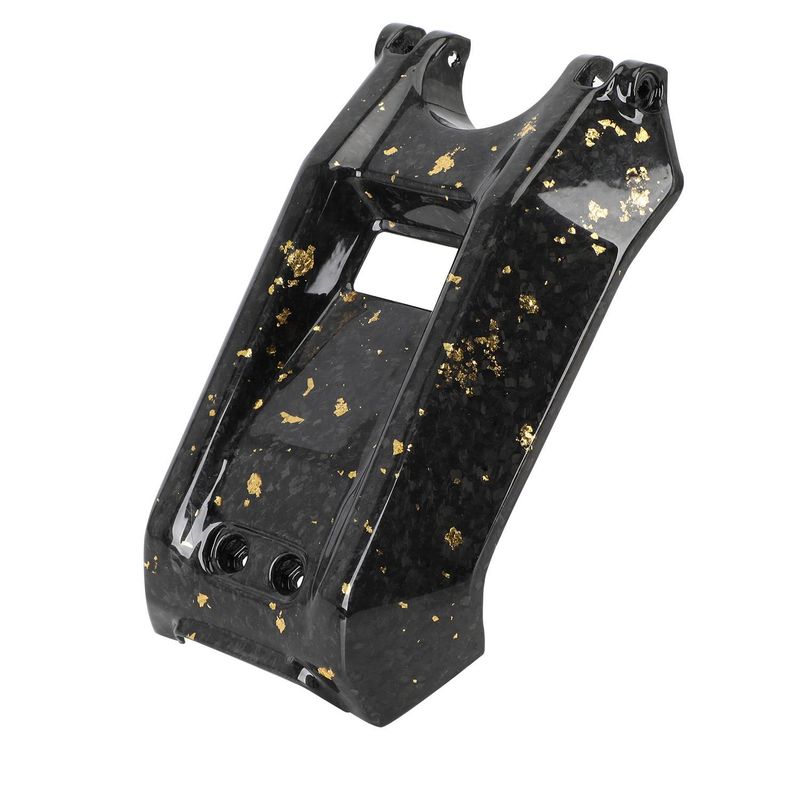 Carbon Fiber Floral Motorcycle Battery Cover - Lightweight & Stylish Upgrade For Custom Bike Builds (2nd Gen)_autovado.com