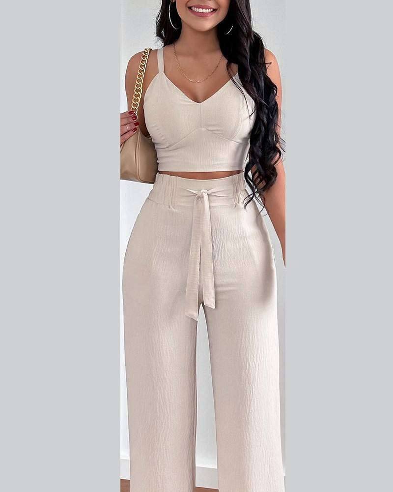 Women's fashion new fashion halter two-piece suit for women_autovado.com