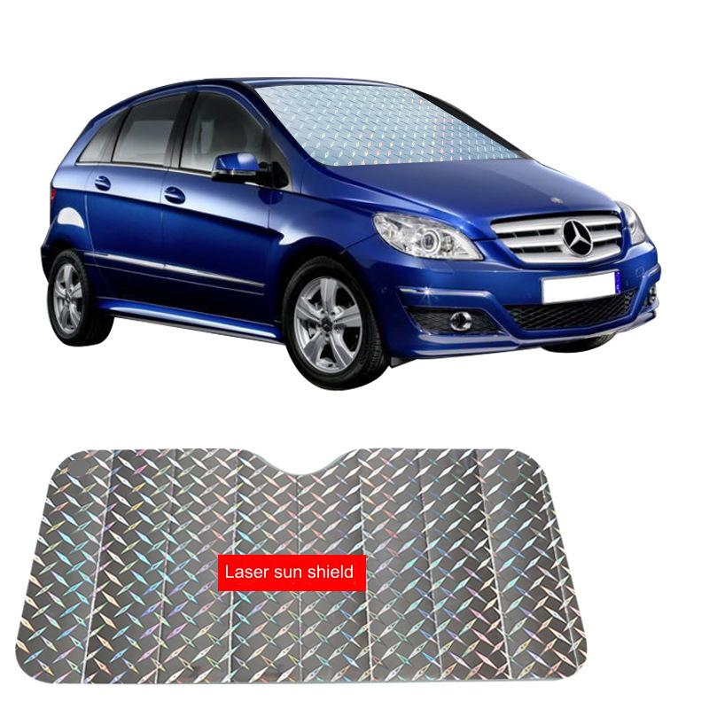 Car sunshade front thickened laser sunshade summer sun protection heat insulation visor car sunshade_autovado.com