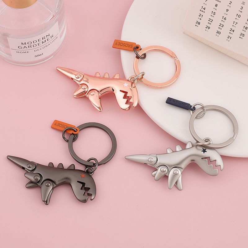 Suede Keychain Internet Celebrity Little Dinosaur Pendant Cute Cartoon Car Key Chain Pendant Creative Gift For Women_autovado.com