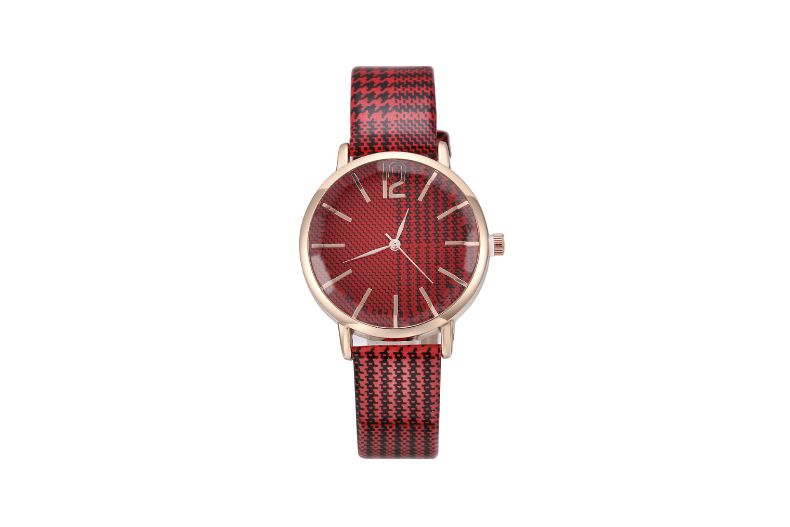 Fashion Digital Plaid Women's Watch Women's Watch Belt Women's Quartz Watch Multicolor Choice_autovado.com