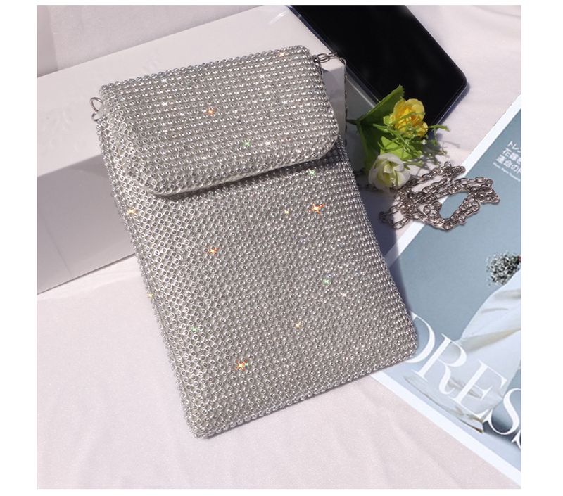 Evening Bags Diamond-encrusted Mobile Phone Bag Women's Crossbody Bag Chain Shoulder Bag Advanced Sense Vertical Evening Small Bag_autovado.com
