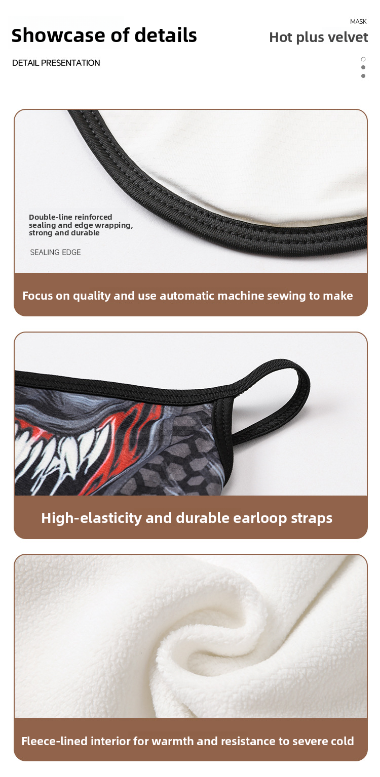 Winter Motorcycle Fleece-Lined Riding Mask Outdoor Bicycle Mountaineering Cold-Proof Ear-Hanging Triangle Scarf_autovado.com