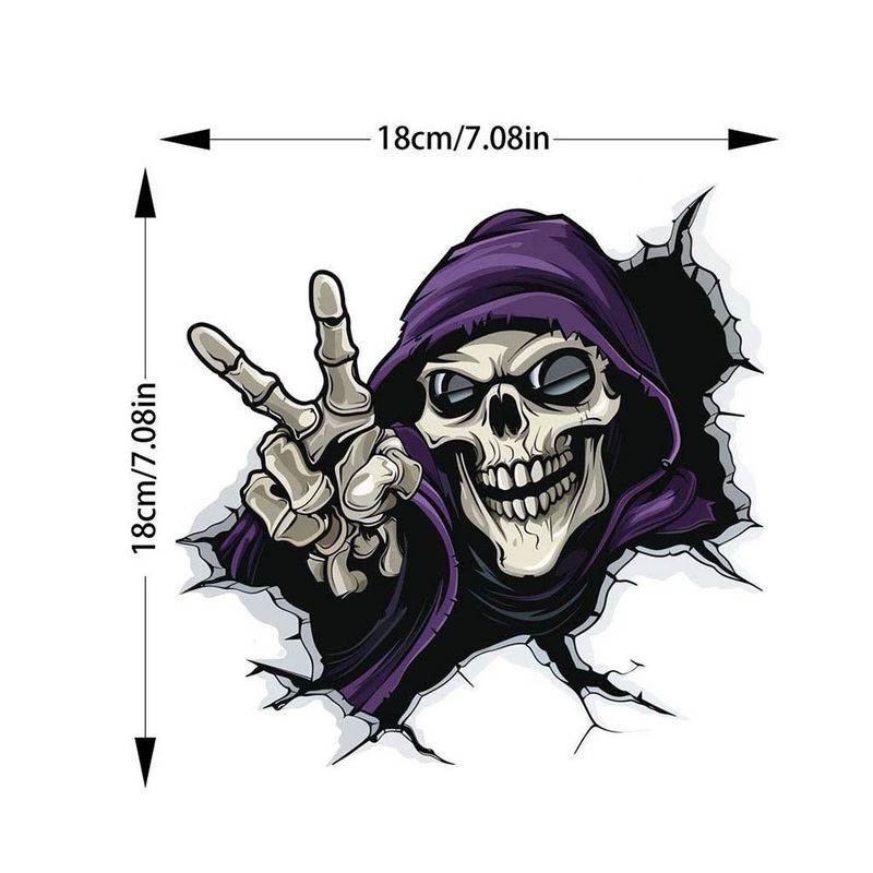 Halloween ghost face car stickers animal stickers motorcycle scratch cover creative body stickers_autovado.com